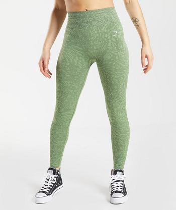 Leggins Gymshark Adapt Animal Seamless Mujer Verde | CO 2807OKI